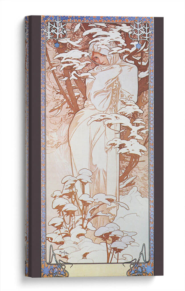 Invierno - III - Alfons Mucha | Cuadro decorativo de Canvas Lab