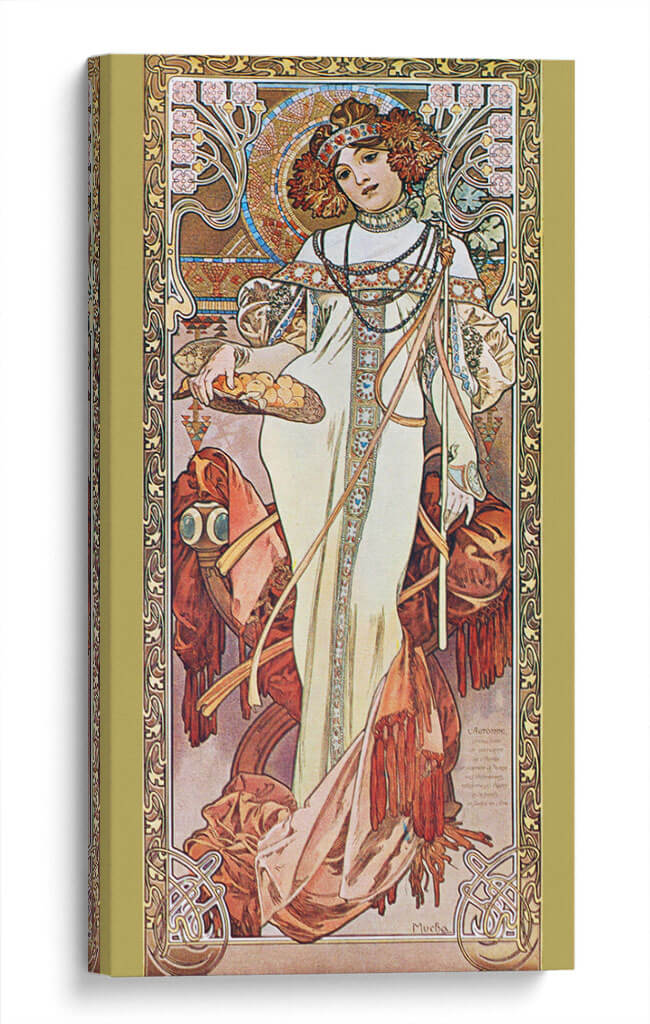 Otoño - III - Alfons Mucha | Cuadro decorativo de Canvas Lab