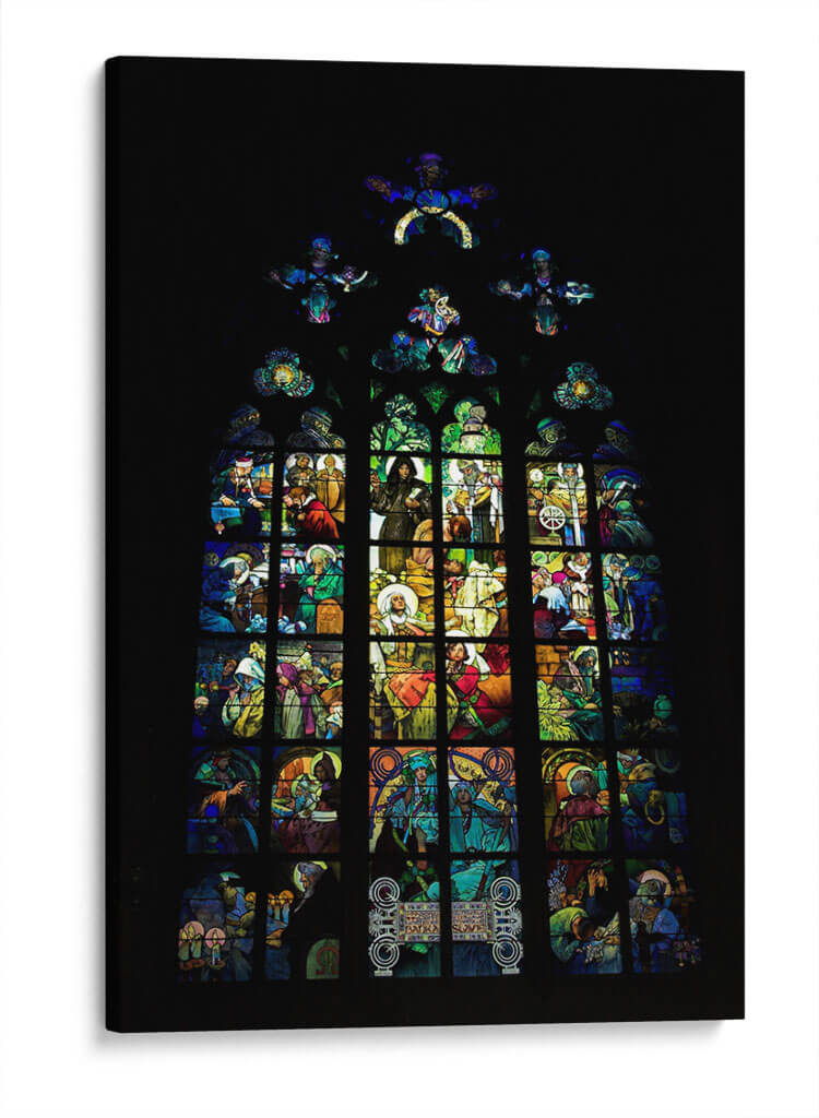 Ventanal en la catedral de San Vito - Alfons Mucha | Cuadro decorativo de Canvas Lab
