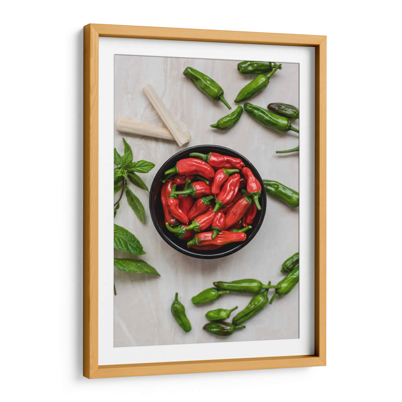 Bowl de chiles | Cuadro decorativo de Canvas Lab