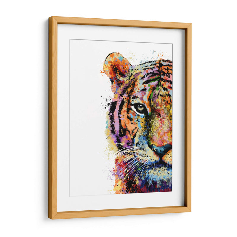 Cara de Tigre Colorido - Hue Art | Cuadro decorativo de Canvas Lab