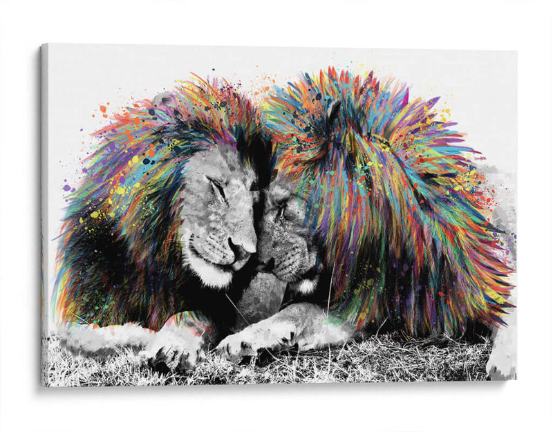 Leones Coloridos - Hue Art | Cuadro decorativo de Canvas Lab