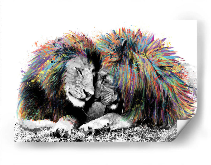 Leones Coloridos - Hue Art | Cuadro decorativo de Canvas Lab