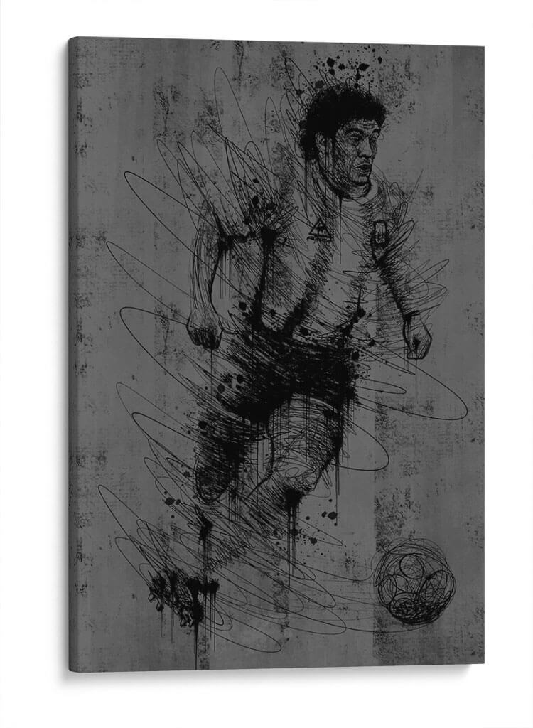 Simple Maradona - Dry Ink | Cuadro decorativo de Canvas Lab