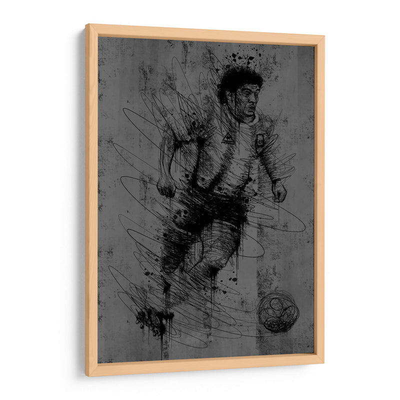 Simple Maradona - Dry Ink | Cuadro decorativo de Canvas Lab