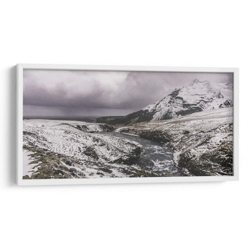 Río y Nieve en Skógafoss - Emmanuel Ramírez | Cuadro decorativo de Canvas Lab