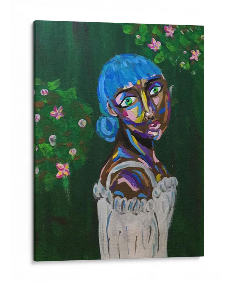 Chica con cabello azul - Jimena Escobedo | Cuadro decorativo de Canvas Lab