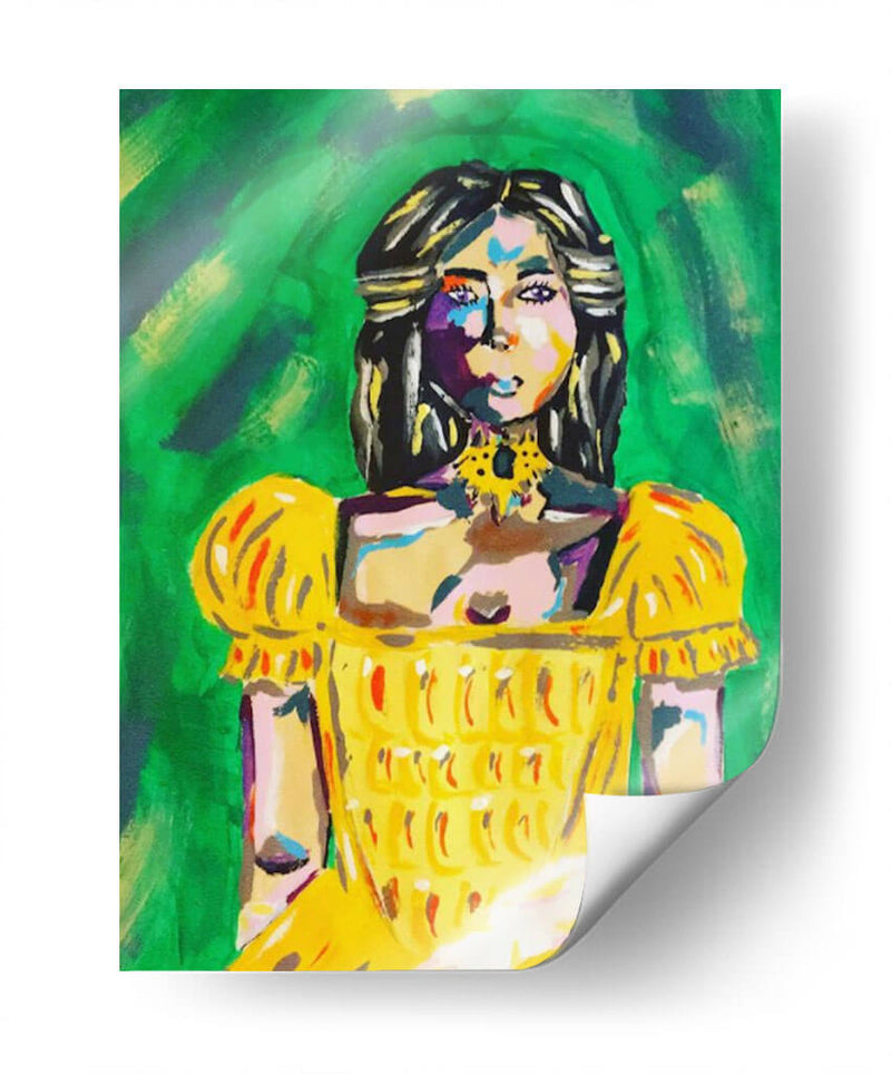 Chica en vestido amarillo - Jimena Escobedo | Cuadro decorativo de Canvas Lab