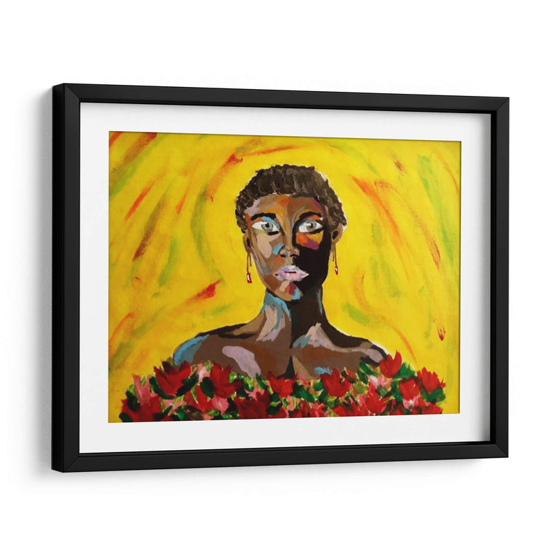 Mujer con flores - Jimena Escobedo | Cuadro decorativo de Canvas Lab