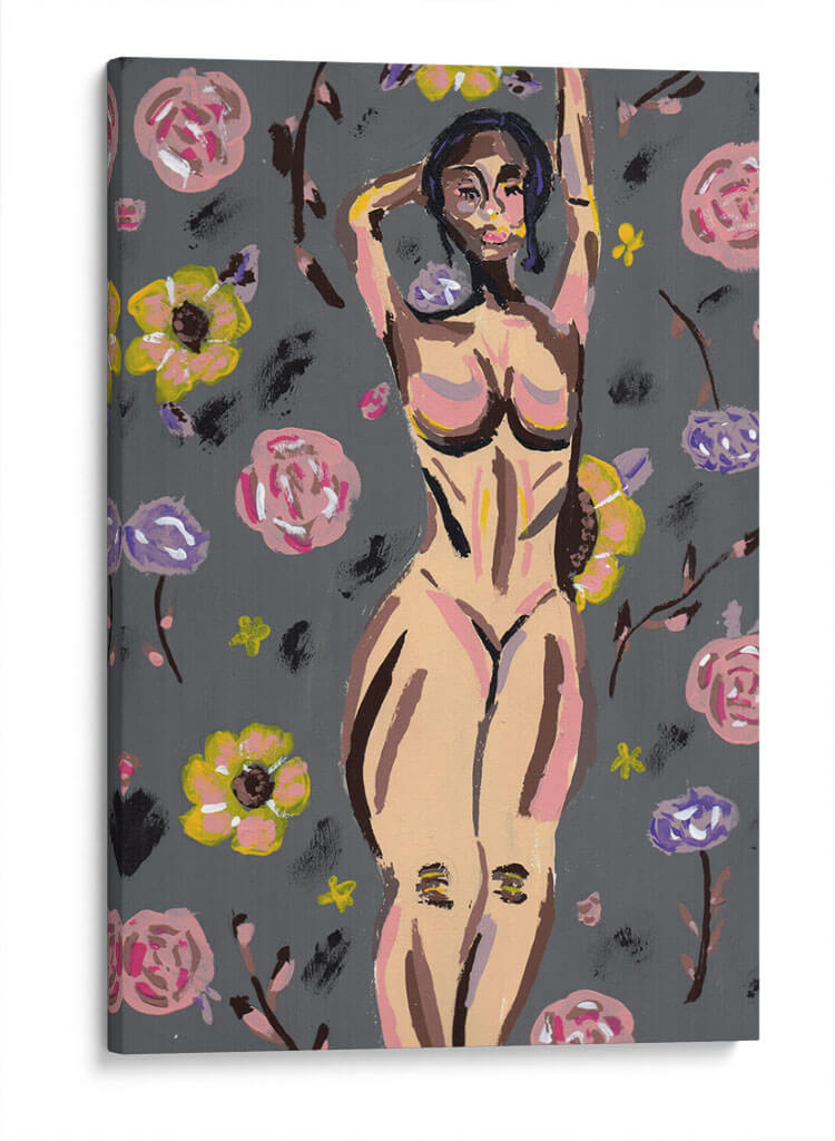 Mujer entre flores - Jimena Escobedo | Cuadro decorativo de Canvas Lab