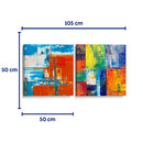 Bloques de color - Set de 2 - Cuadro decorativo | Canvas Lab