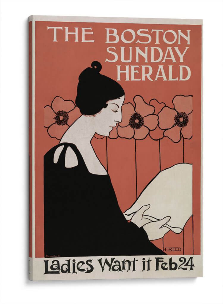 The Boston Sunday Herald - Ethel Reed | Cuadro decorativo de Canvas Lab