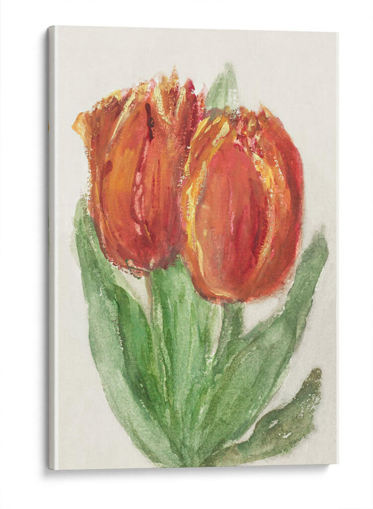 Dos tulipanes rojos - Sientje Mesdag-van Houten | Cuadro decorativo de Canvas Lab