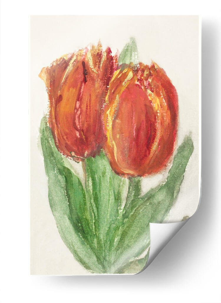 Dos tulipanes rojos - Sientje Mesdag-van Houten | Cuadro decorativo de Canvas Lab