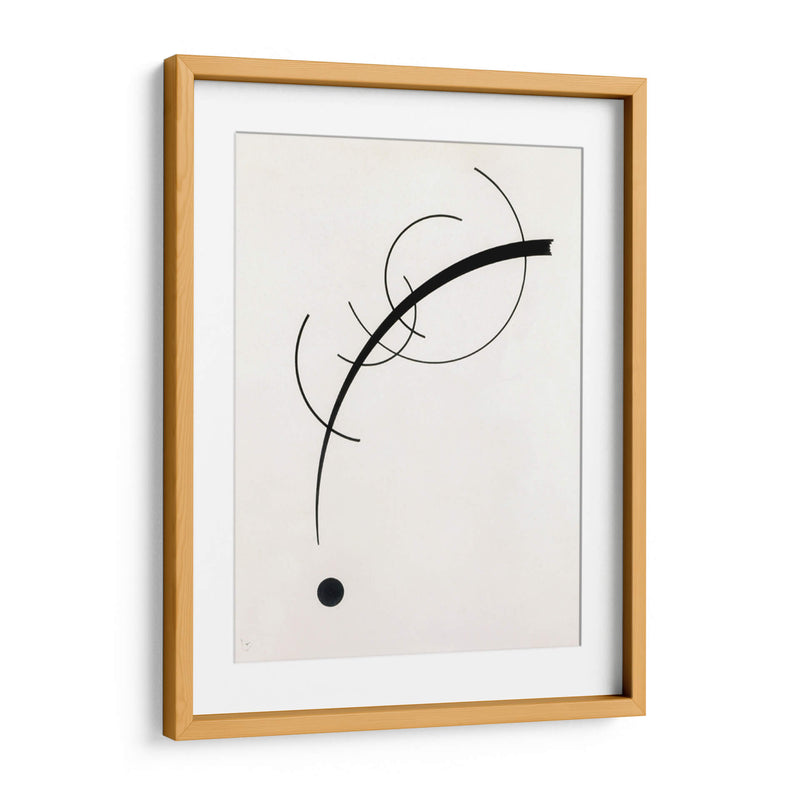 Curva libre hacia el punto: Sonido acompañante de curvas geométricas - Wassily Kandinsky | Cuadro decorativo de Canvas Lab