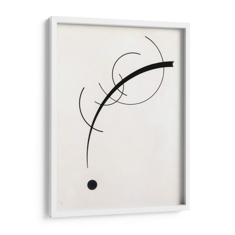 Curva libre hacia el punto: Sonido acompañante de curvas geométricas - Wassily Kandinsky | Cuadro decorativo de Canvas Lab