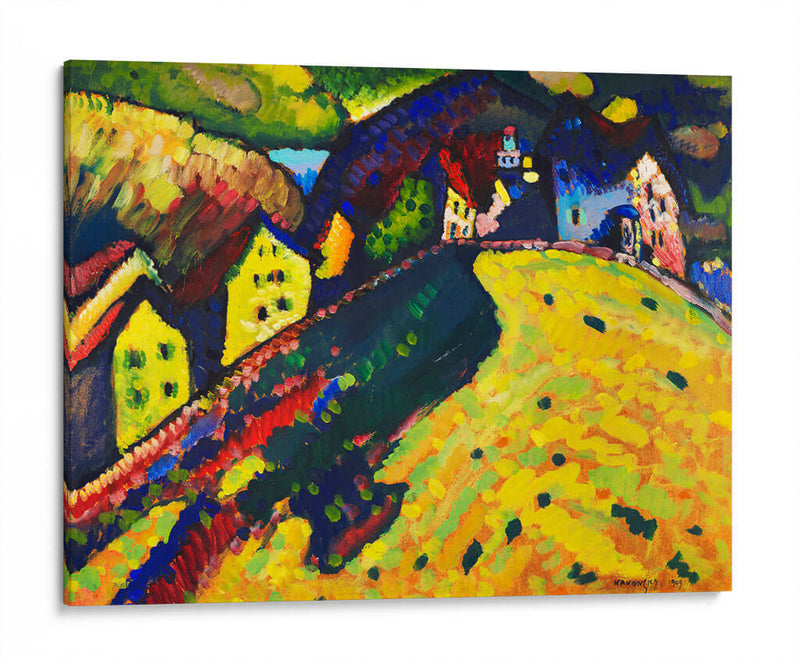 Casas en Murnau - Wassily Kandinsky | Cuadro decorativo de Canvas Lab