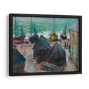 Barcos en la playa de Étretat - Claude O. Monet | Cuadro decorativo de Canvas Lab