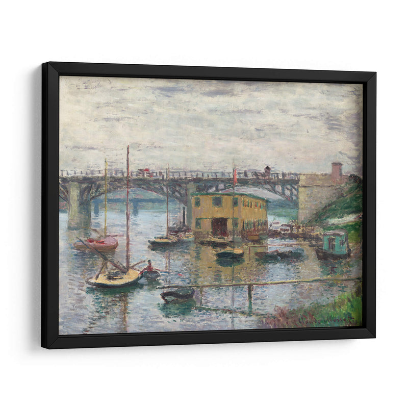 Puente en Argenteuil en un día gris - Claude Monet | Cuadro decorativo de Canvas Lab