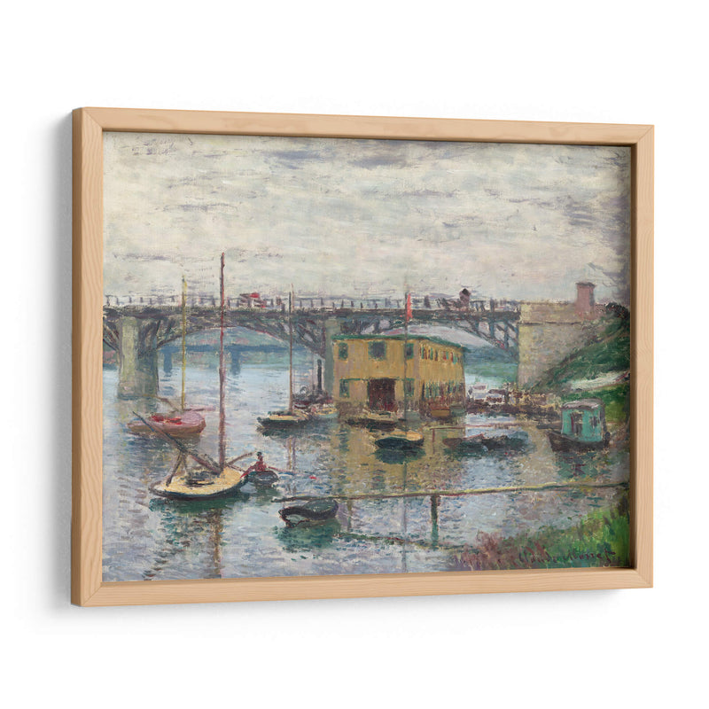 Puente en Argenteuil en un día gris - Claude Monet | Cuadro decorativo de Canvas Lab