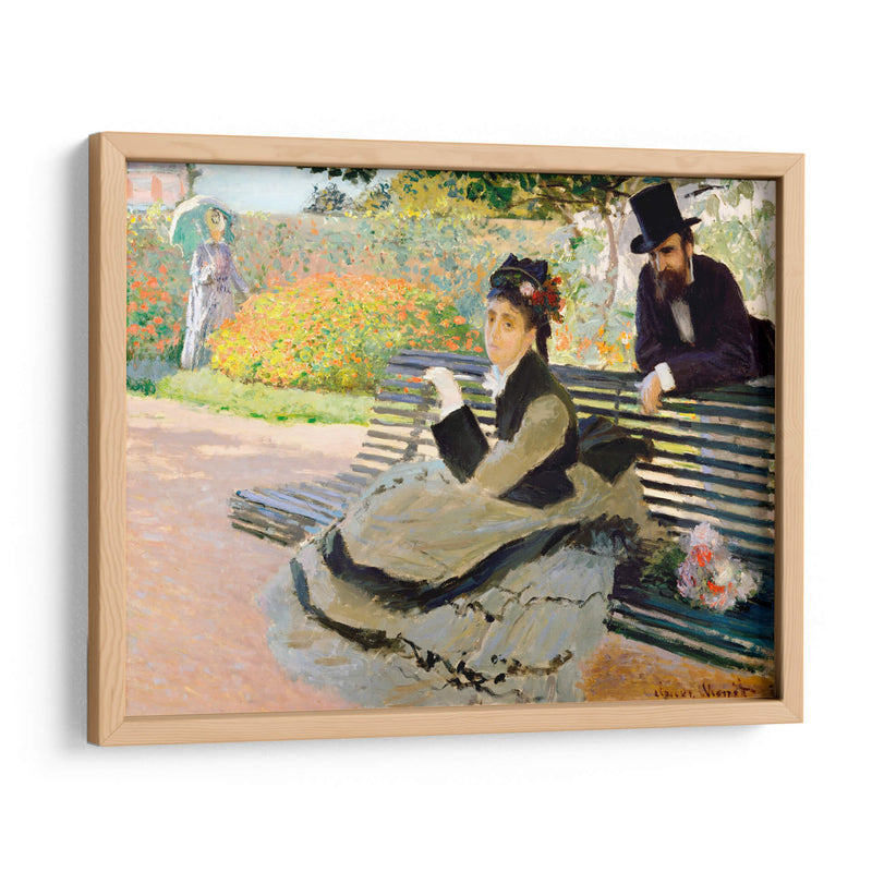 Camille Monet en un banco del jardín - Claude Monet | Cuadro decorativo de Canvas Lab