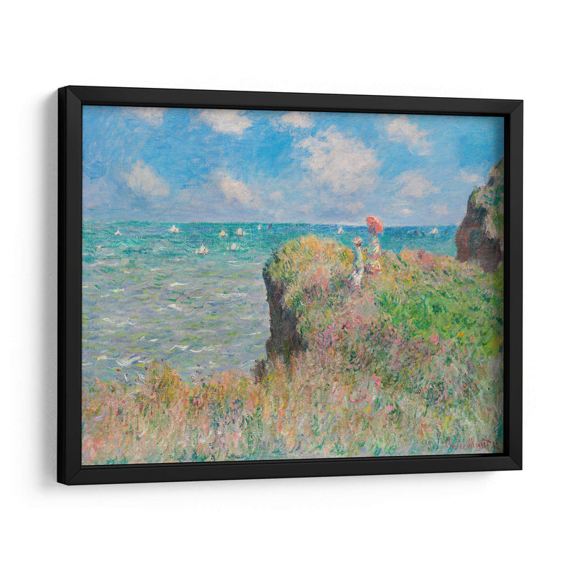 Paseo por el acantilado en Pourville - Claude Monet | Cuadro decorativo de Canvas Lab