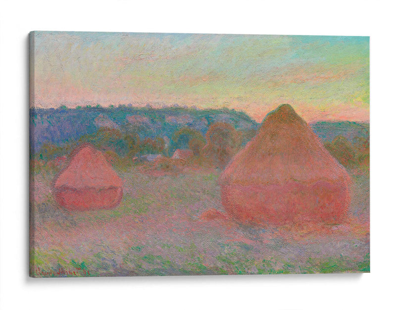 Haystacks, End of Day, Autumn - Claude Monet | Cuadro decorativo de Canvas Lab