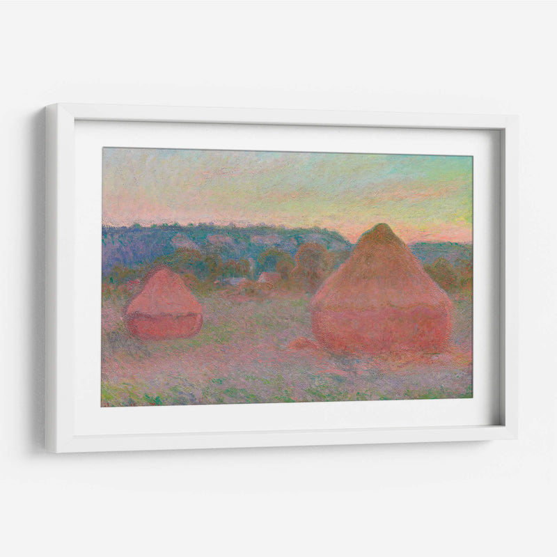 Haystacks, End of Day, Autumn - Claude O. Monet | Cuadro decorativo de Canvas Lab