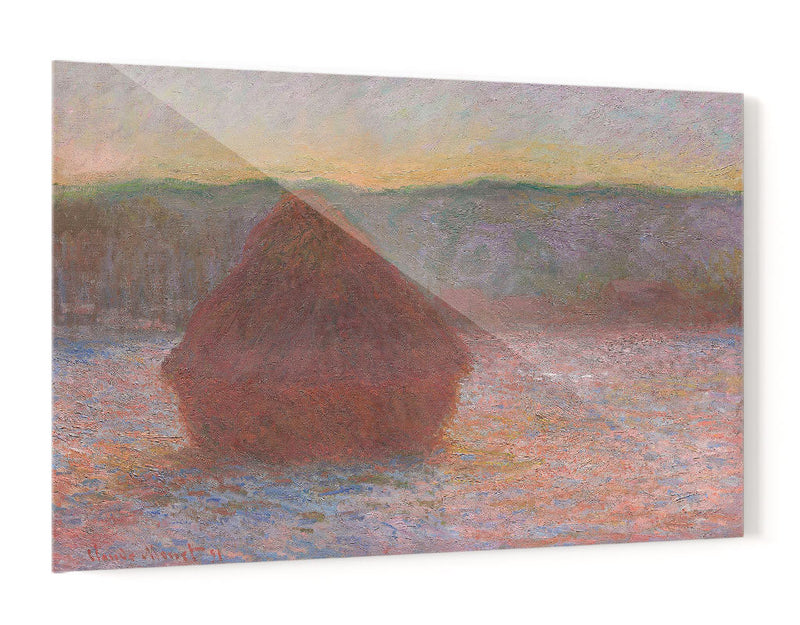 Haystacks, Thaw, Sunset - Claude Monet | Cuadro decorativo de Canvas Lab