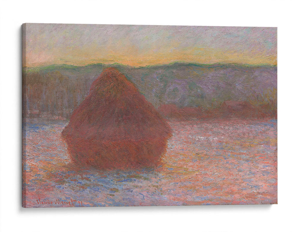 Haystacks, Thaw, Sunset - Claude O. Monet | Cuadro decorativo de Canvas Lab