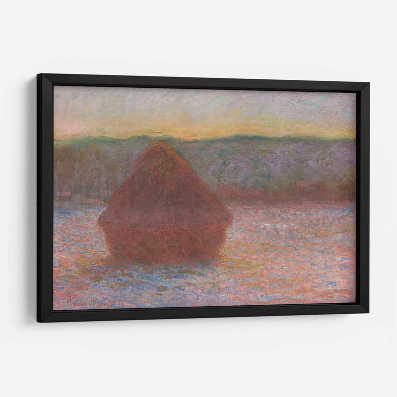 Haystacks, Thaw, Sunset - Claude Monet | Cuadro decorativo de Canvas Lab