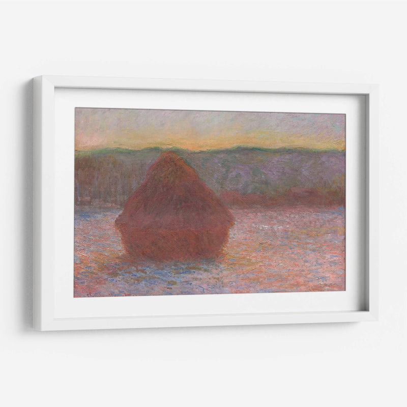 Haystacks, Thaw, Sunset - Claude O. Monet | Cuadro decorativo de Canvas Lab