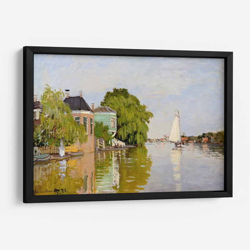 Casas en Achterzaan - Claude O. Monet | Cuadro decorativo de Canvas Lab