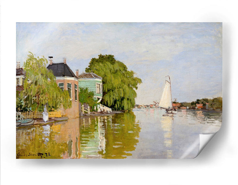 Casas en Achterzaan - Claude O. Monet | Cuadro decorativo de Canvas Lab