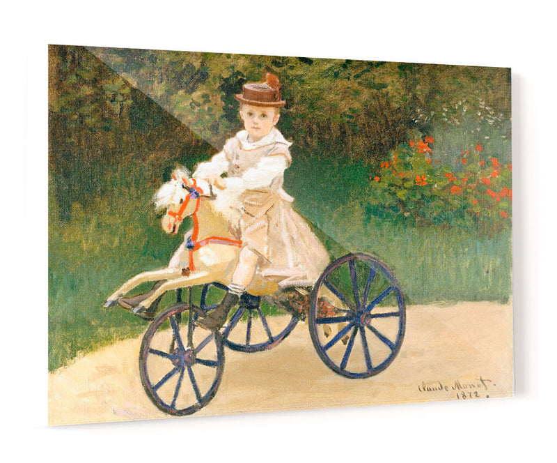 Jean Monet en su caballo-triciclo - Claude Monet | Cuadro decorativo de Canvas Lab