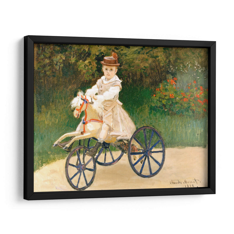 Jean Monet en su caballo-triciclo - Claude Monet | Cuadro decorativo de Canvas Lab