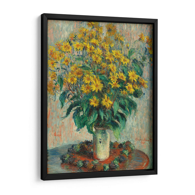 Flores de alcachofa de Jerusalén - Claude O. Monet | Cuadro decorativo de Canvas Lab