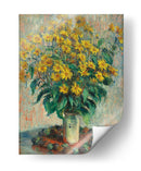 Flores de alcachofa de Jerusalén - Claude O. Monet | Cuadro decorativo de Canvas Lab
