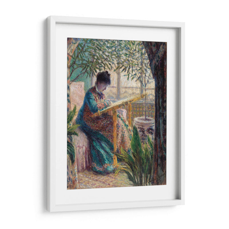 Madame Monet bordando - Claude O. Monet | Cuadro decorativo de Canvas Lab