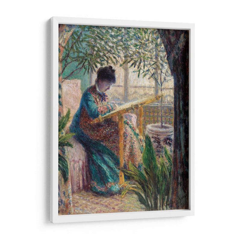 Madame Monet bordando - Claude Monet | Cuadro decorativo de Canvas Lab