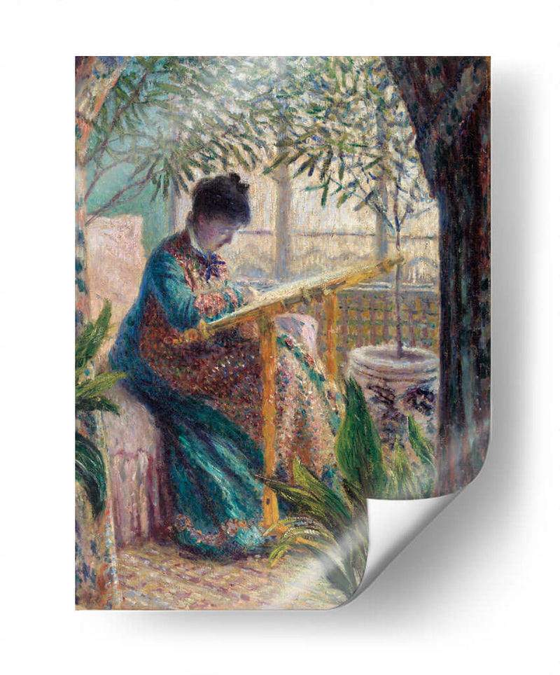 Madame Monet bordando - Claude Monet | Cuadro decorativo de Canvas Lab