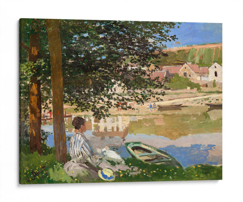 En la orilla del Sena, Bennecourt - Claude O. Monet | Cuadro decorativo de Canvas Lab