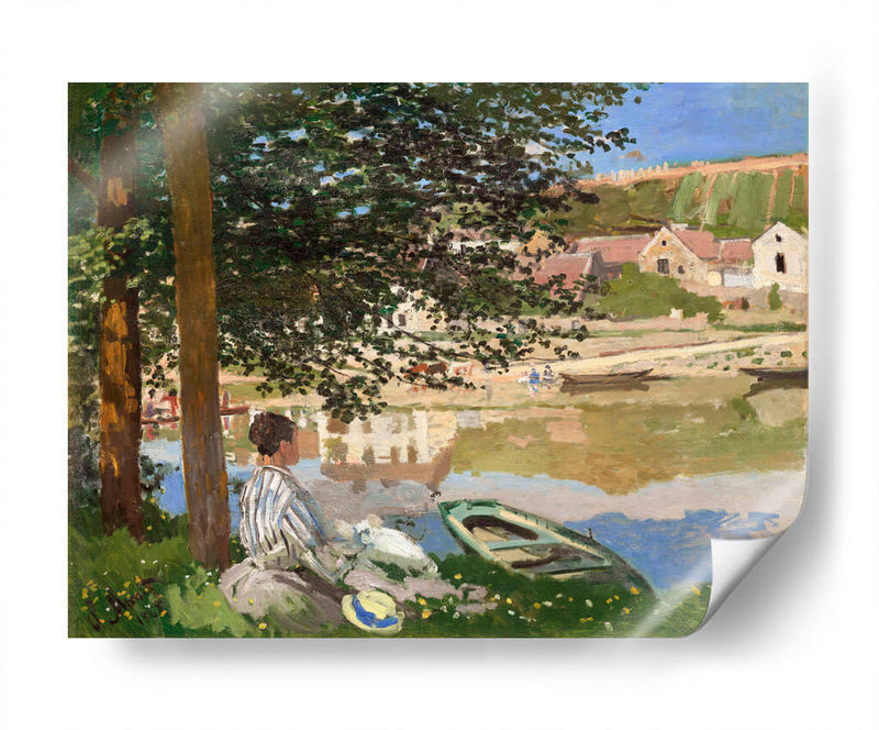 En la orilla del Sena, Bennecourt - Claude Monet | Cuadro decorativo de Canvas Lab