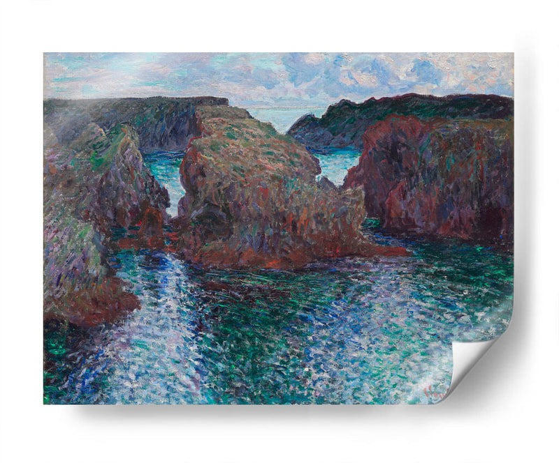 Rocas en Port-Goulphar, Belle-Île - Claude Monet | Cuadro decorativo de Canvas Lab