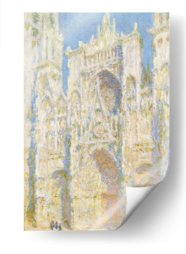 Catedral de Rouen, fachada oeste, luz del sol - Claude O. Monet | Cuadro decorativo de Canvas Lab