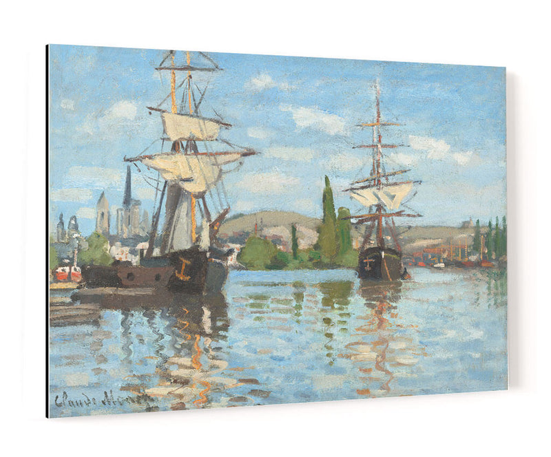 Barcos cabalgando en el Sena en Rouen - Claude Monet | Cuadro decorativo de Canvas Lab