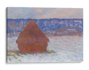 Pila de trigo (efecto de nieve, día nublado) - Claude O. Monet | Cuadro decorativo de Canvas Lab