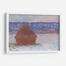 Pila de trigo (efecto de nieve, día nublado) - Claude O. Monet | Cuadro decorativo de Canvas Lab