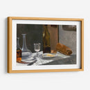 Naturaleza muerta con jarra, botella, pan y vino - Claude O. Monet | Cuadro decorativo de Canvas Lab