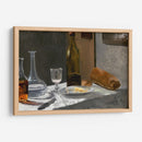 Naturaleza muerta con jarra, botella, pan y vino - Claude O. Monet | Cuadro decorativo de Canvas Lab